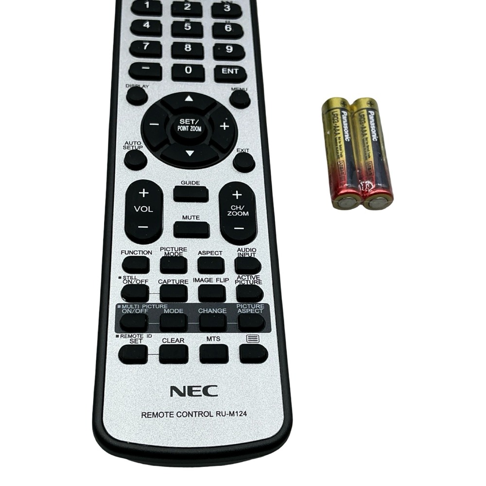 NEC RU-M124 Projector Monitor Remote Control Silver Black - Picture 3 of 4